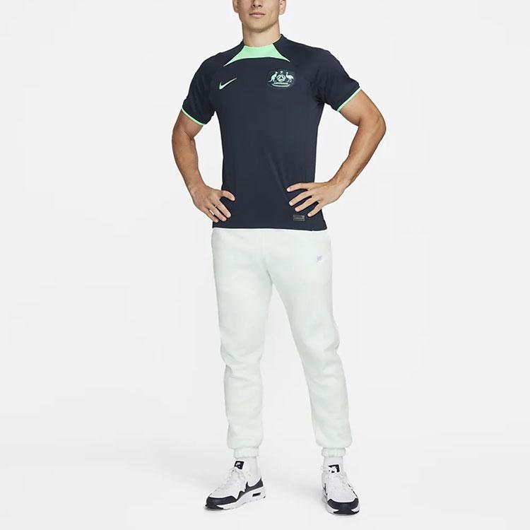 Nike Australia 2022/23 Stadium Away Dri-FIT Soccer Jersey Obsidian/Green Glow Men Streetwear DN0676-451