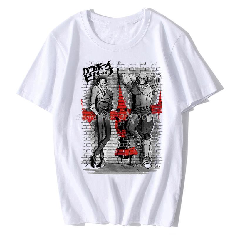 Bounty Hunter Cowboy Space Bebop Spike Spiegel Funny Anime Tshirt Men Cotton Casual Funny T Shirt Unisex Streetwear T-shirt
