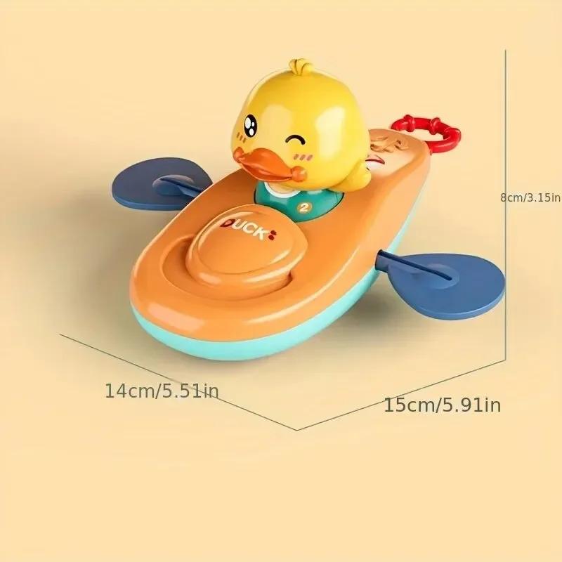 Little Yellow Duck Bath Toy  Automatic Rowing Kayak, Bpa-Free Pool Toy For Toddlers, Baby Shower Gift With No Batteries Needed
