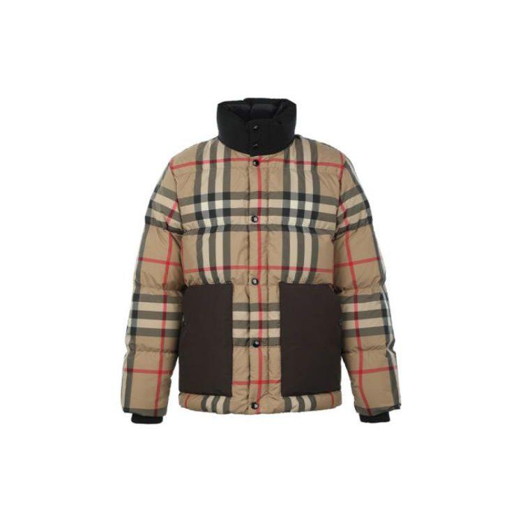 Burberry Down Jackets Men's Archive Beige Stand Collar Moderate Other 80439211