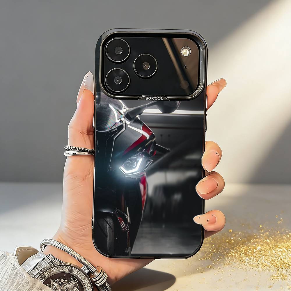 Cool S-s1000rr motorcycle Phone Case For iPhone17,16,15,14,13,12,11,Pro,MAX Gray Matte Silicone Black Cover