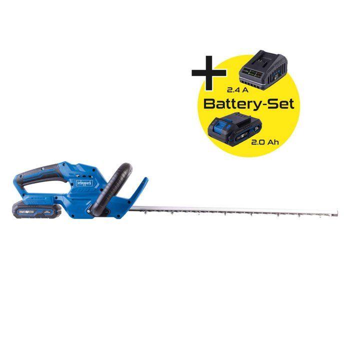 Pack Taille-haie sans fil C-HT570-X - Longueur coupe 510mm - Epaisseur coupe 16mm - SCHEPPACH 20V IXES Batterie 2Ah + chargeur 2.4A