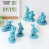 3D Mini Multi-style Rabbit Silicone Candle Mold DIY Easter Animal Cute Rabbit Aromatherapy Plaster Soap Resin Mould Home Gift