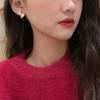 New Fashion Moon Rabbit Pearl Small Stud Earrings for Women Cute Animal Cat Moon Asymmetrical Earring Party Jewelry Gifts