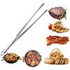 12Inch Stainless Steel Kitchen Tweezer Cooking Tweezer BBQ Steak Bread Salad Baking Tong Extra-Long Cooking Clip Kitchen Tools