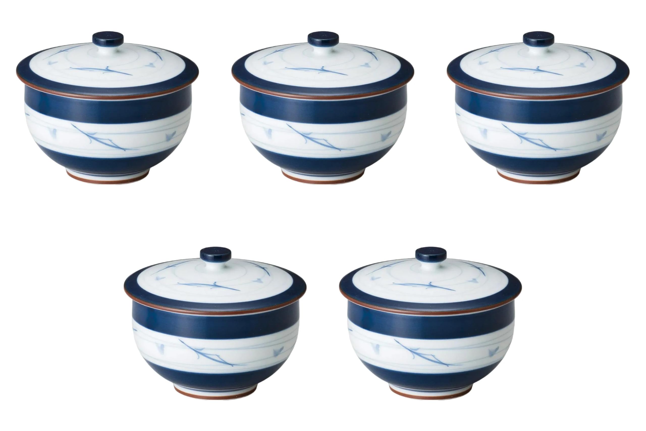 

Set of 5 Obimatsuba Lidded Teapots x Lidded Sencha Arita Ware Setomonohonpo [8.5 7.5cm] (Arita Ware)