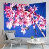 Japan Tokyo Cherry Blossoms Tapestry Blue Sky Pink Flowers Tapestry Art Wall Hanging Home Living Room Bedroom Dorm Tapestries