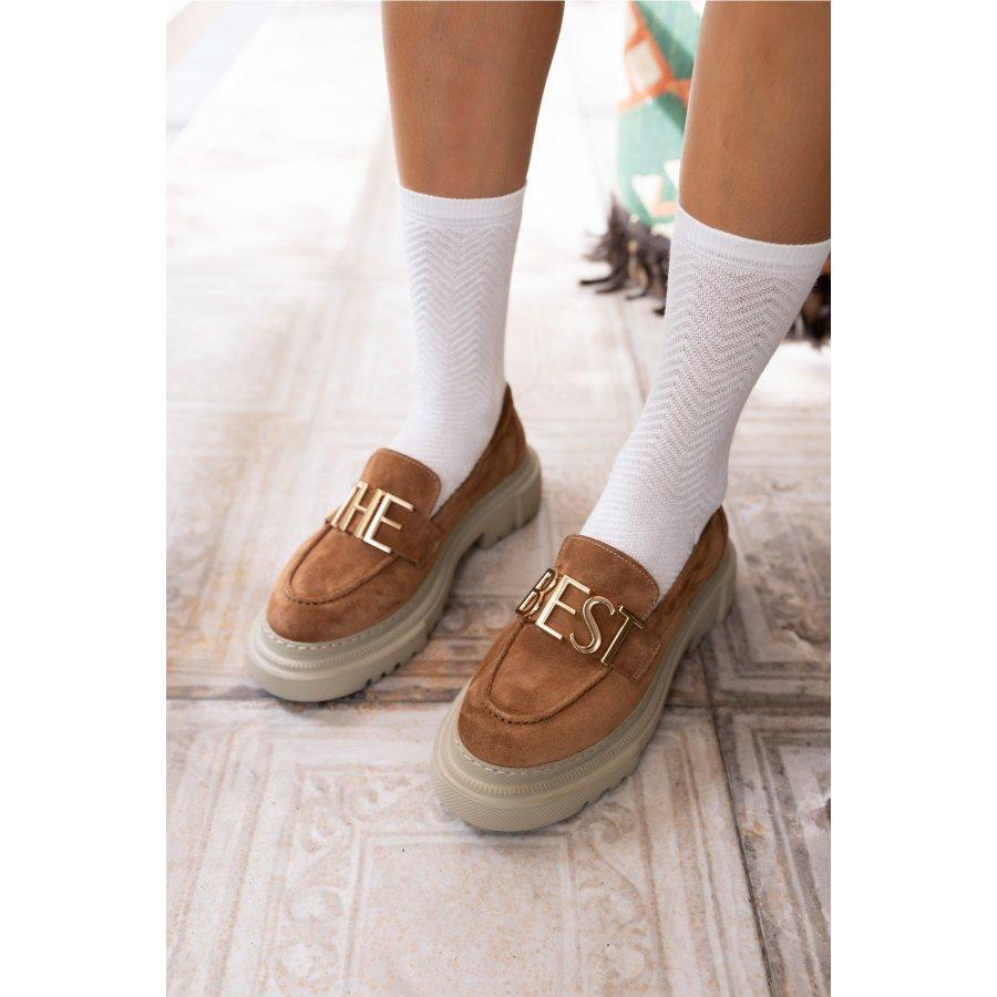 Women's Genuine Suede Casual Shoes Loafers