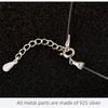 S925 Silver Fishing Line Chain 6mm 8mm Solitaire Fishline Choker Zircon Pendant Necklace  Party