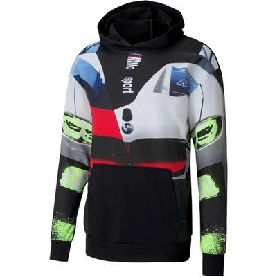 Puma X Bmw Samenwerking Bmw Mms Bmw M Motorsport Met Capuchon Mode Zachte Pullover Sweatshirt Heren sweatshirt Zwart 597972-01