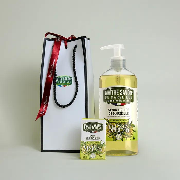 Marseille Citrus Verbena Liquid Soap & Provence Soap Gift Set