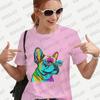 Dog Shirt Gift for Frenchie Mom Dog Streetwear Graphic Y2k Tops Unisex Short Sleeve Tees Blouses Harajuku TShirt Female Clothing