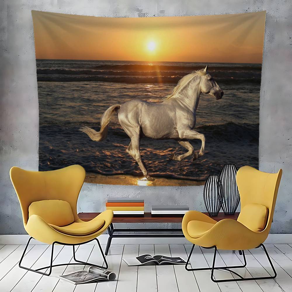 Running Horse Tapestry Customizable Tapestries Of Various Styleswall Hangings Celebrity Photo Printingwall Hangings