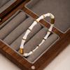 Colorful Bamboo Joint Bangle Stainless Steel Non-Fading Enamel Resin Bracelet Simple Gold Stainless Steel Bangle Women