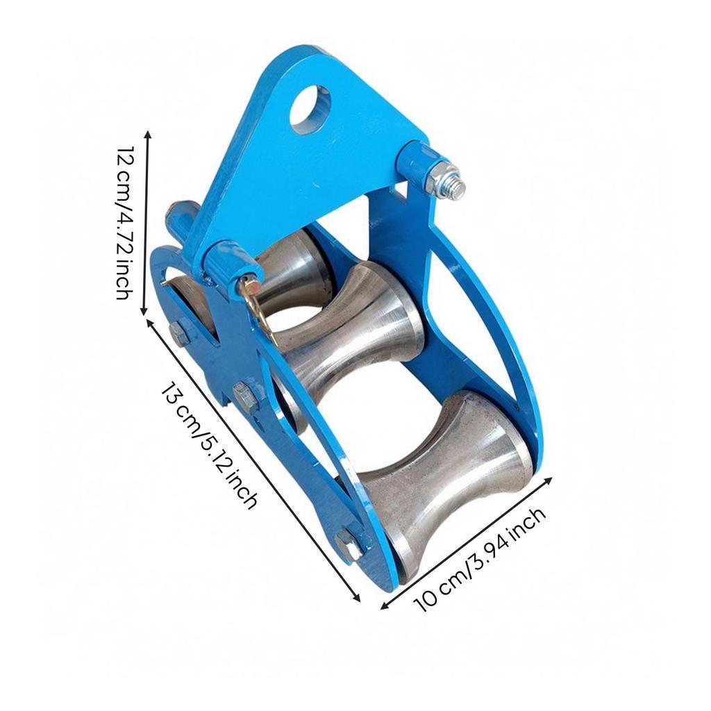 Cable Pulley with Three Rollers Smooth Hardware Reliable for Electricians
