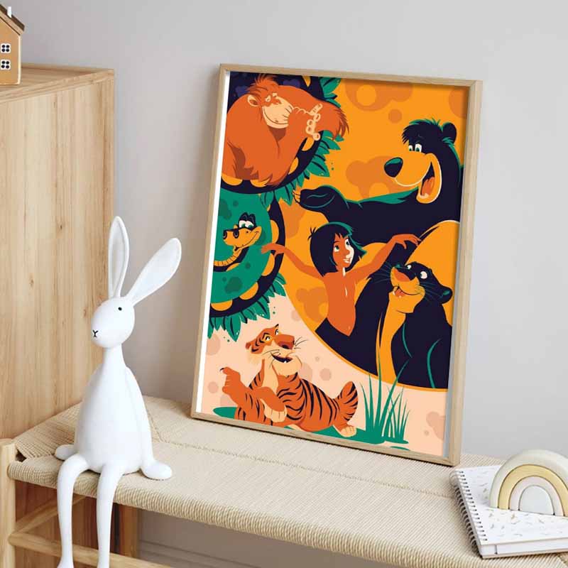 Disney Diamond Painting Jungle Prince Illustration Cute Cartoon Cross Stitch Set Creative Sewing Mosaic 5D DIY Home Decor