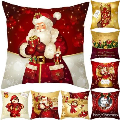 Funda de almohada de Papá Noel, regalos de Navidad de Feliz Año Nuevo, decoración navideña para el hogar, adorno navideño, regalos de Navidad Natal