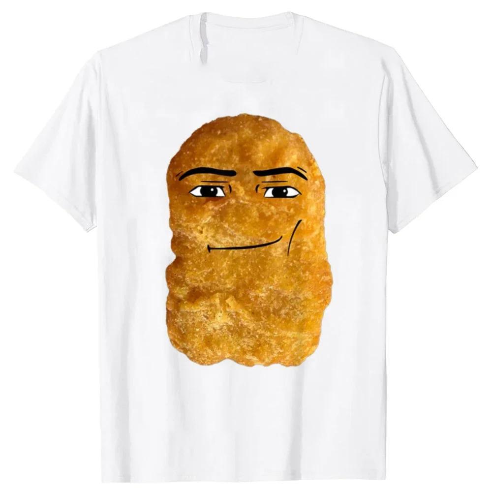 

2026Humorous and FunnyChicken Nugget Fan Tshirt Unisexs AndWomens Joke Food European Round Neck Daily Casual Comfortable Tshirt XL