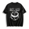 Retro Anchor Lifebuoy Print Casual T-Shirt Diving Theme Fun Slogan Top Pure Cotton T-shirt