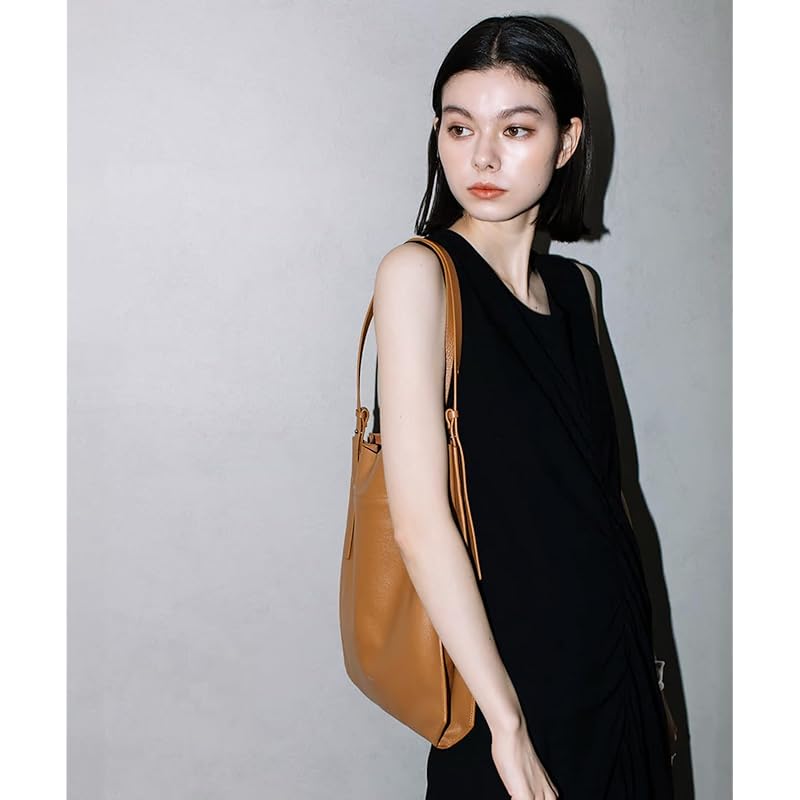 [BEAURE]Bure A4 Vertical Tote Bag with Gusset Genuine Leather Cow Side Cow Leather (CML)