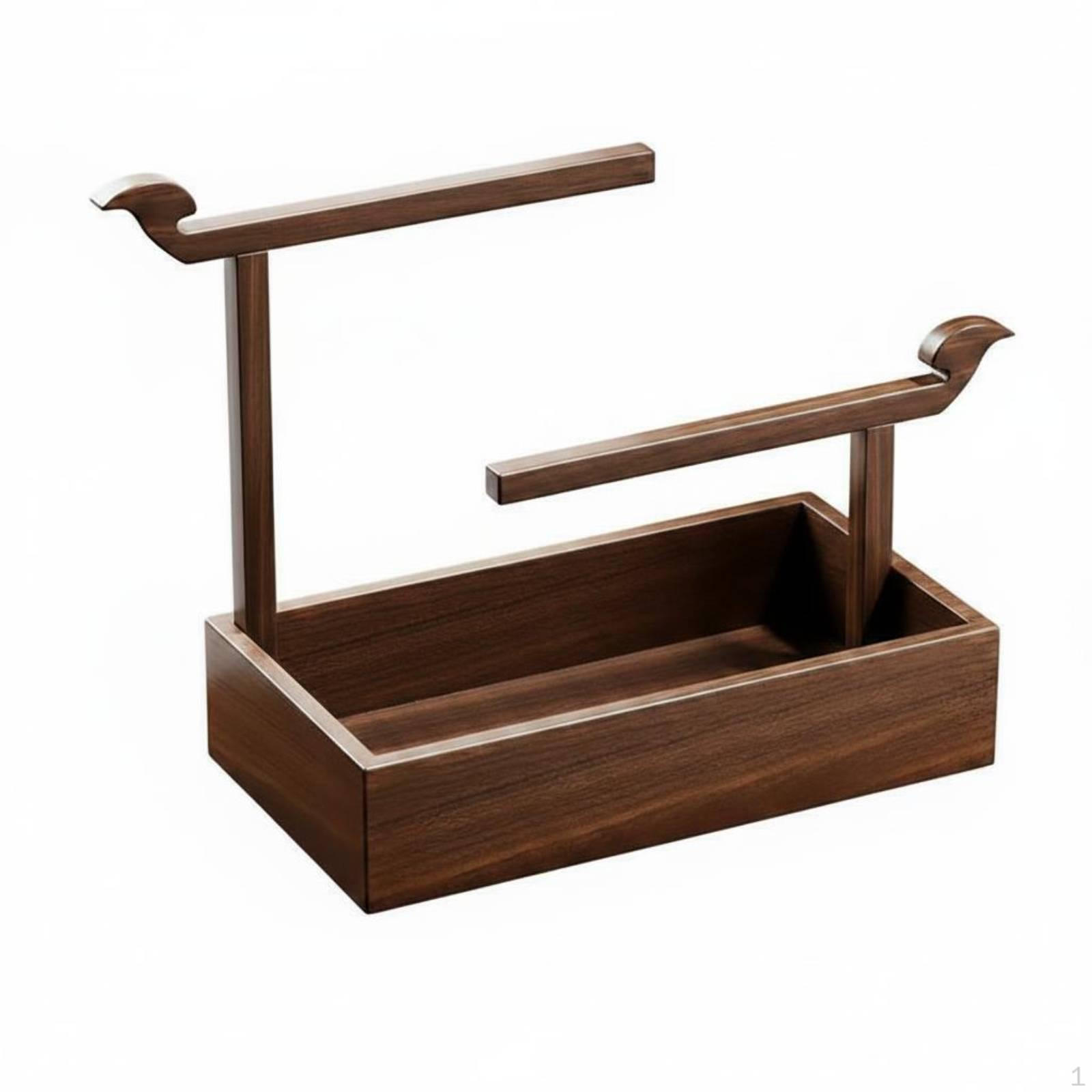 Tabletop Jewelry Rack Solid Wood Bead Organizer Display Stand Walnut Walnut