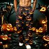 Men's Loose Wide Leg Cargo Jogger Pants with Pockets Halloween Print for Casual Outdoor Wear