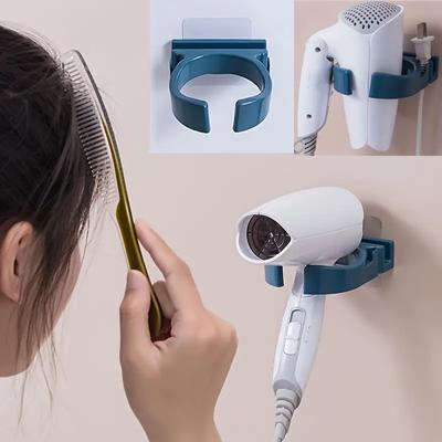 1 ADET Saç Kurutma Makinesi Tutucu Saklama Düzenleyici Raf Braket Kanca Duvara Monte Stand Yuva Tutucular Asılı Tuvalet Banyo Aksesuarları