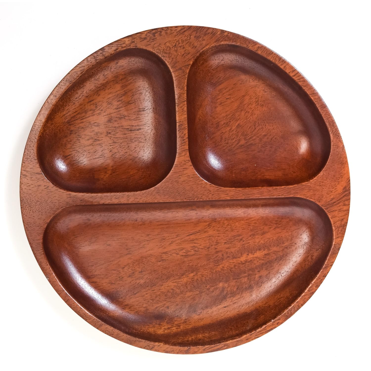 

[Tokusei] Divided Lunch Plate (Wooden, Lacquered / 24cm Diameter) Plate | Perfect for a stylish one-plate meal TBH-101 [Complies with Food Sanitation