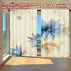 2D FLAT PRINTING 2pcs Curtains (Without Rod) Floral Elegance In Blue (2) April Fools Is Day Festival Fashion Curtains Durable