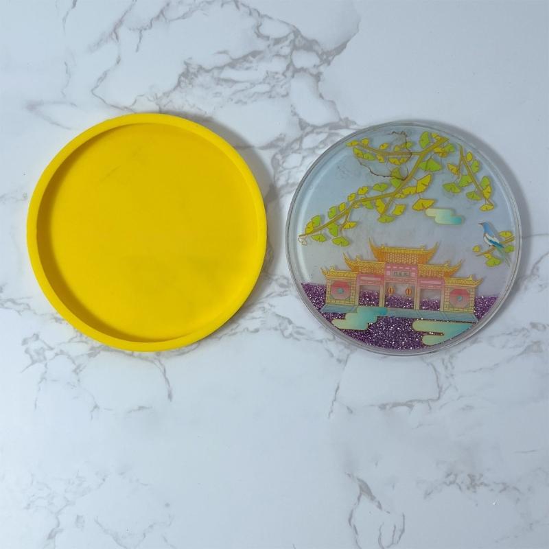 Resin Coaster Silicone Molds Durable Silicone Coaster Molds for Resin Casting Cup Mat Epoxy Resin Mold Crafts Decoration