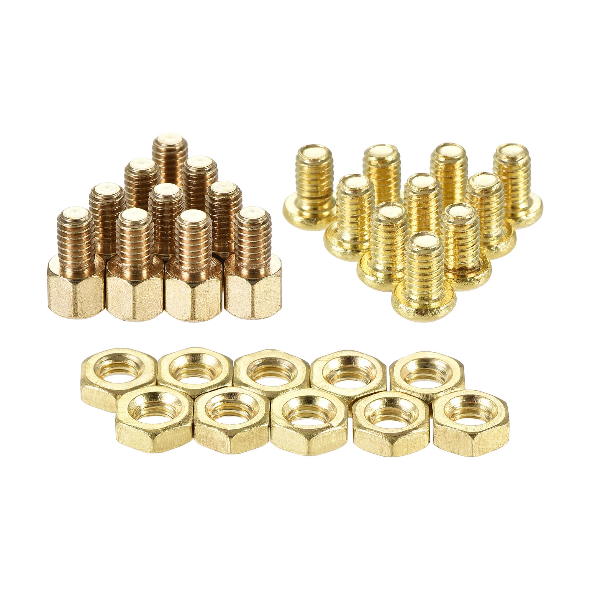 

uxcell M4 Hex Brass Standoff Spacer 5mm+6mm Male to Female Thread Pillar Screw Nut 5mm+6mm