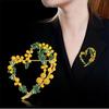 2-color Fruits Heart Brooches Love Party Plant Brooch Beautiful Mimosa Brooch  Suit Accessories