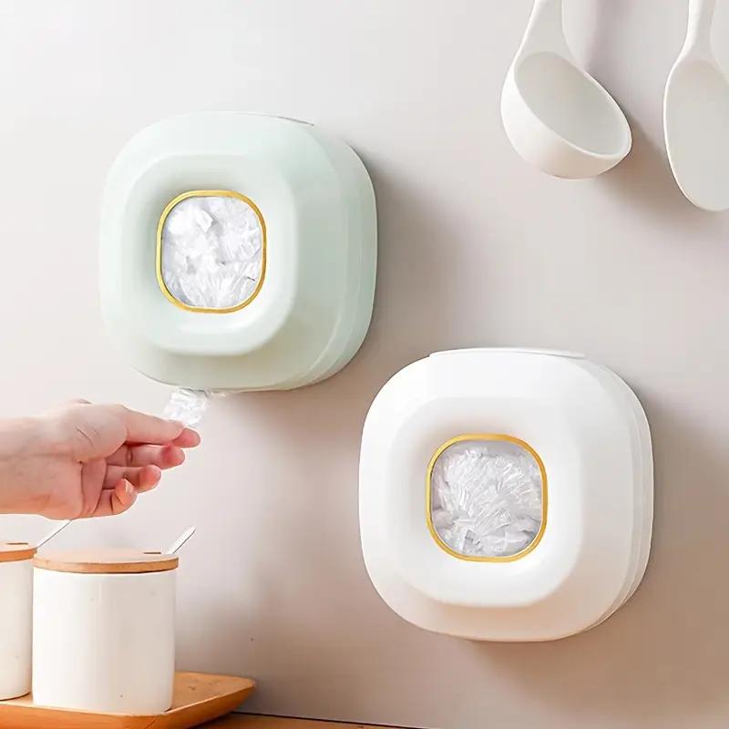 Punch-free Wall-mounted Plastic Wrap Storage Box Removable Disposable Plastic Bag Storage Box Kitchen Household Artifact