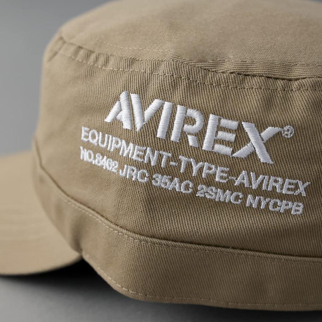 Avirex Numbered Embroidered Military Work Available In 2 Sizes Large Deep Large Size Golf Beige X Custom-Made Cap, (XL, Size, Fit, Men's 62cm, Cap)