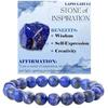 Regali Festivi Bracciale con Perle di Apatite Blu Pietra Naturale Gioielli alla Moda Rilassanti Per Uomo e Donna Accessorio Semplice Versatile per l'Uso Quotidiano
