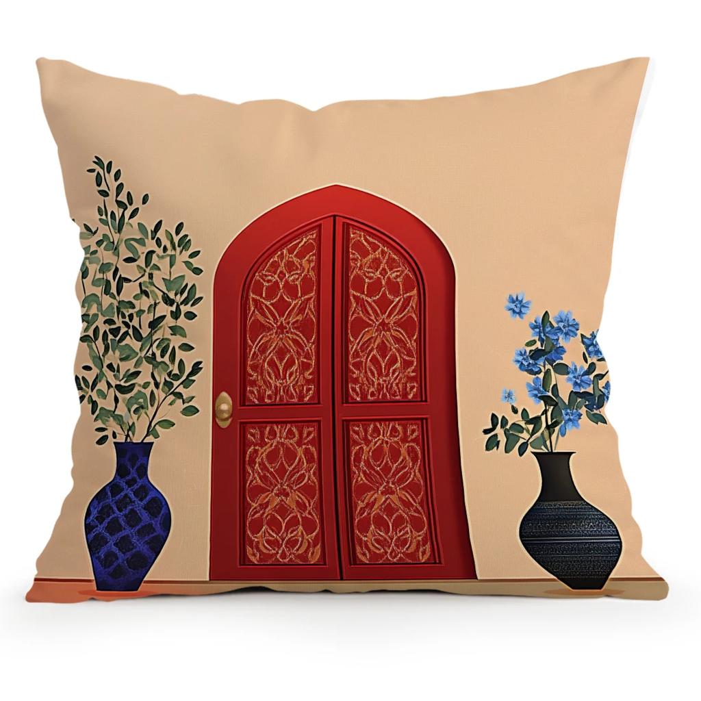 Islamic Architecture Floral Patterns Cushions Pillowcase Polyester Cushion Cover Throw Pillow Pillowcover Home Car Sofa Decor