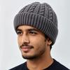 Cable Knit Cable Knit Beanie Hat Thermal Cold Weather Beanie Winter Thermal Beanie  For Hiking