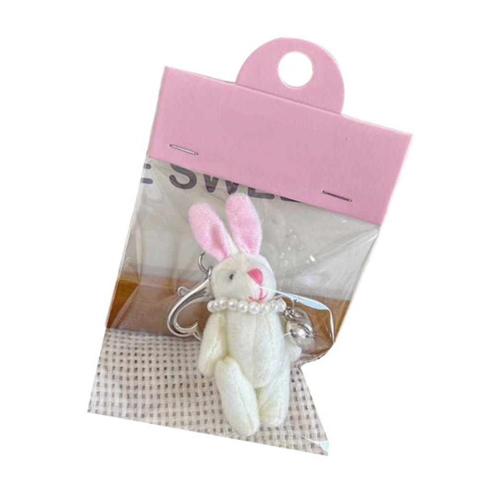 New Cute Rabbit Keychain Creative Gifts School Bag Keychain Cartoon Hanging Decoration Car Key Ring