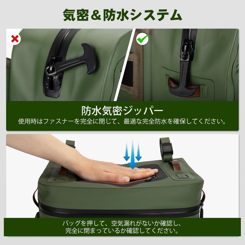 Goture Fishing Bag, 10L Large Capacity, IPX8 Waterproof, 840D TPU Material, Ultra-Lightweight, Fly Fishing Tackle Bag, Multi-functional, Portable, Com