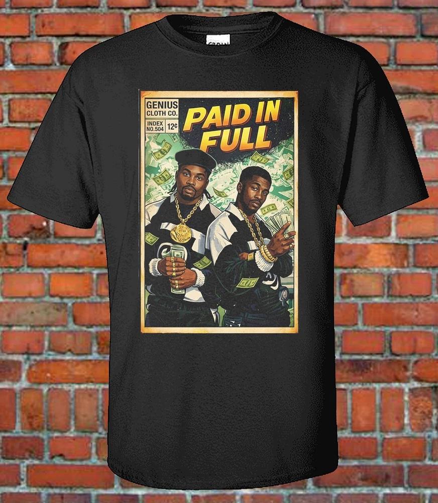 Paid In Full Fumetto T-shirt Grafica Rakim Vintage Hip Hop Rap Maglietta
