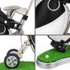 Golf Pen Holder for 3 Golf Golf Golf Tabletop Includes Mini PU Golf Bag White with Pen, Pens, Prize, Souvenir, Gift, Stand, (Black + Grass)