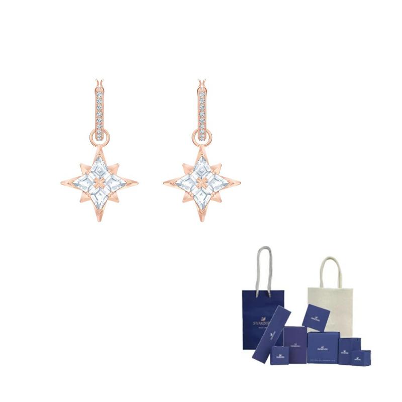 Swarovski Symbolica Earrings Womens Rose Gold Branded gift bag