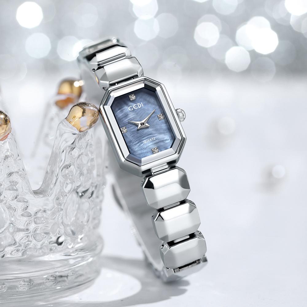 Small Sugar Cube Watch Trendy Fashion Temperament Women'S Exquisite Versatile Waterproof Quartz Watch