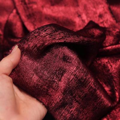 Fluoreszierender Seidenchiffon Spezieller Heißpräge-Stoff Metallische Textur Silber Glänzend Kleid Neckholder Kleid Mode-Designerstoffe