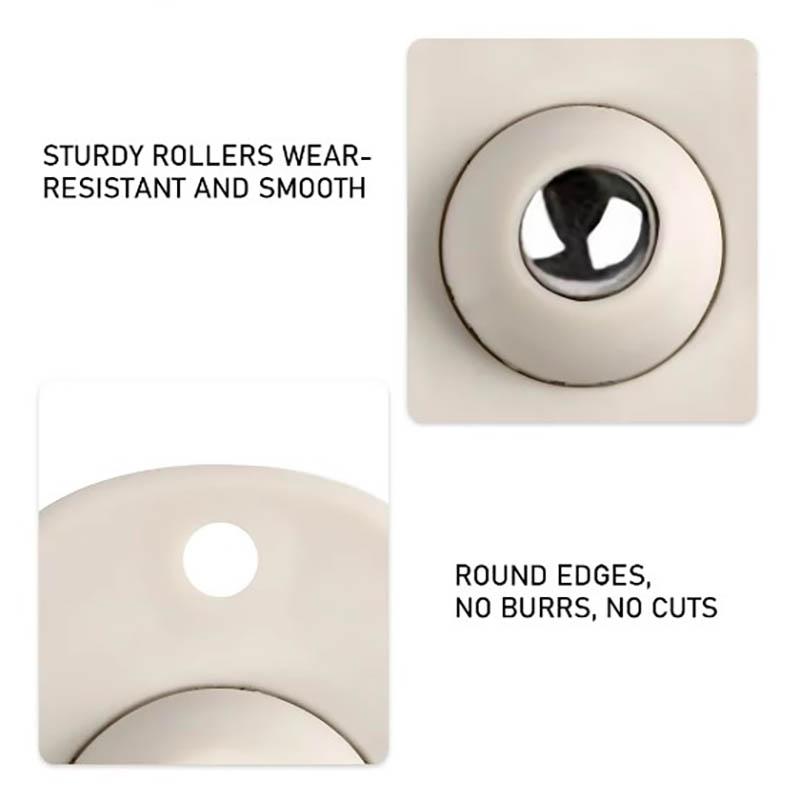4/20Pcs Wheels For Furniture Stainless Steel Roller Self Adhesive Caster Home 360 Degree Load Bearing Swivel Universal Wheel