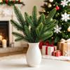 10Pcs Plastic Material Artificial Christmas Picks Fake Pine Sprigs  Christmas Season