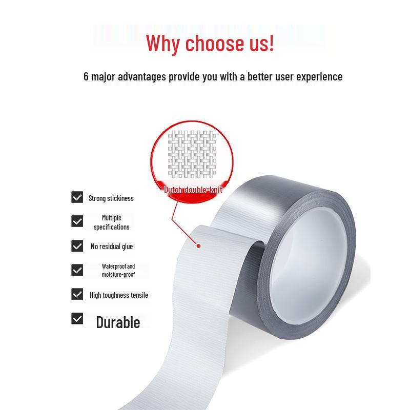 Windproof, No-Trace High Viscosity Door and Window Seal Strip - Hand-Tearable Cloth Base Tape