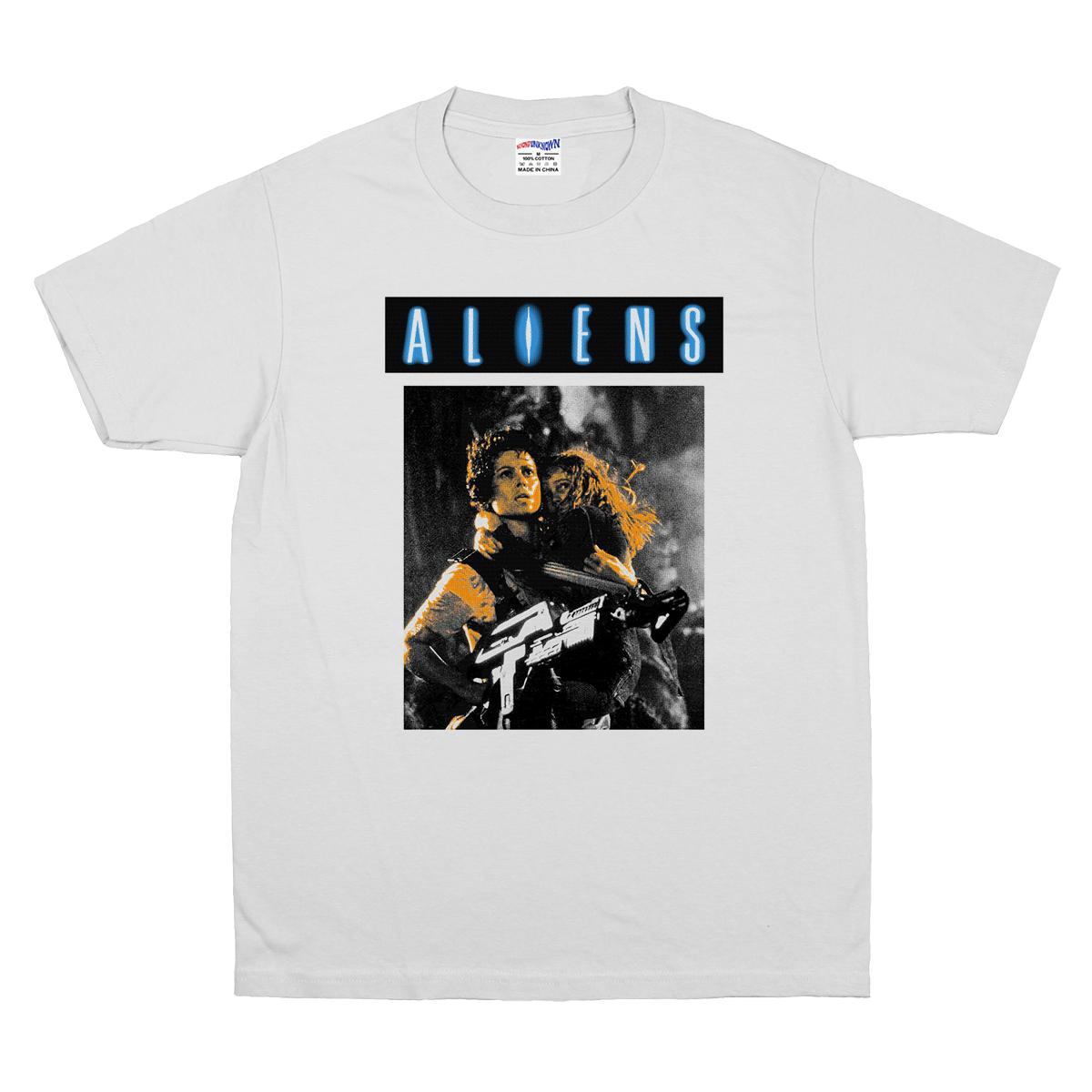 Aliens TShirt Classic SiFi Horror Movie Ellen Ripley Space Design Retro Unisexs Top Short Sleeves Graphic Clothes Gift Shirts S