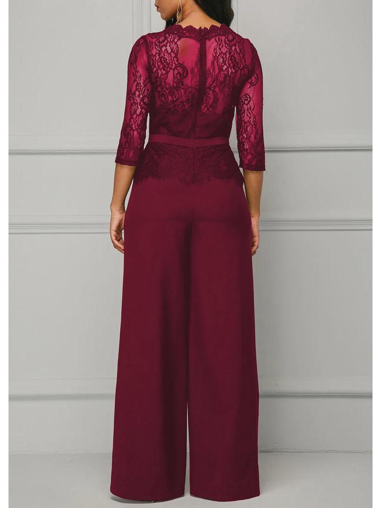 2019 Summer Women's European & American Sexy Lace Jumpsuit