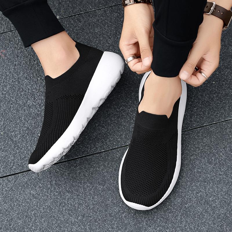 Fashion Summer Men's Sneakers Comfortable Breathable Lightweight Soft Wide Toe Non-slip Flat Socks Shoes Outdoor Casual Sports
